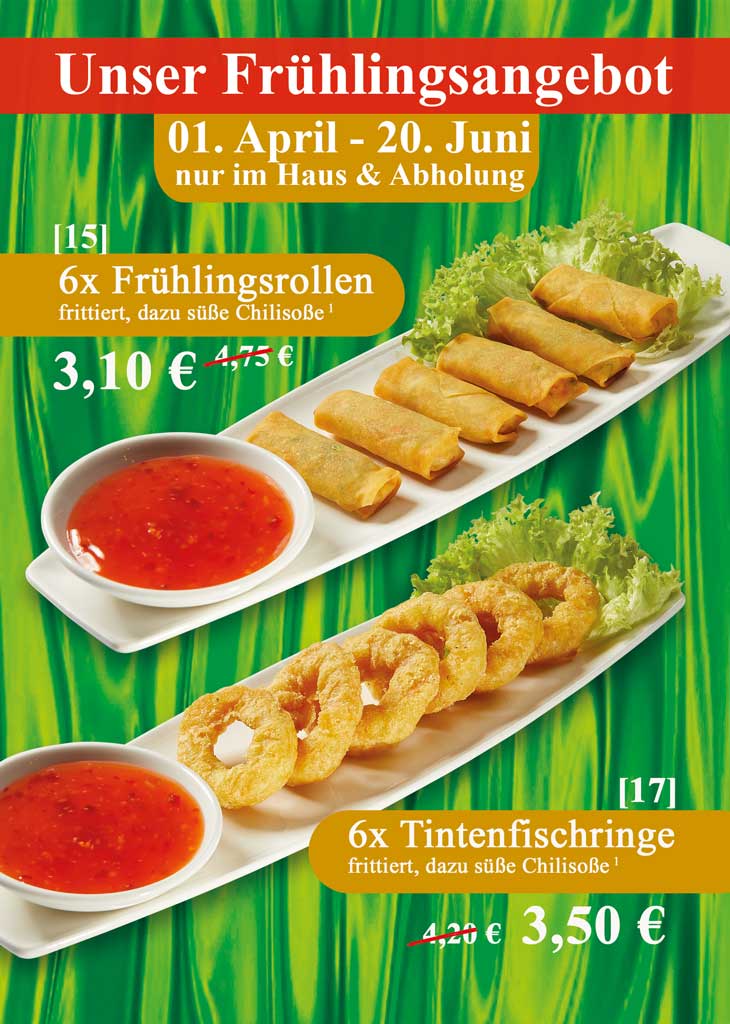 Frühlingsrollen & Tintenfischringe
